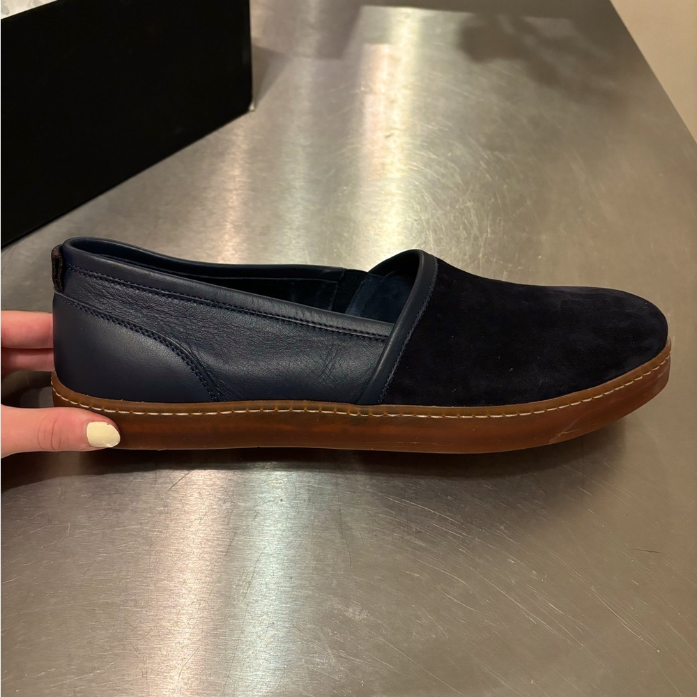 Men’s Suede Navy Loafer